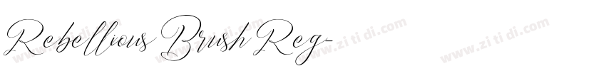 Rebellious Brush Reg字体转换